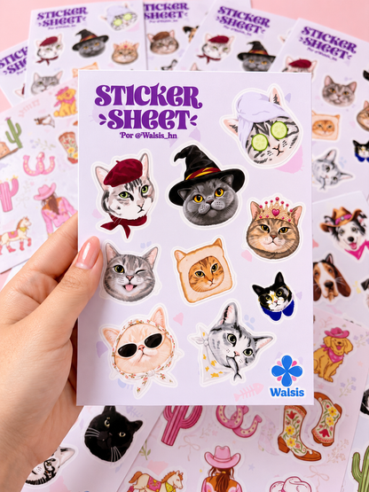 Stickers Colección Gatos