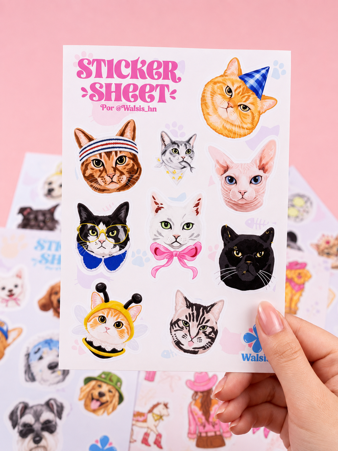 Stickers Colección Gatos